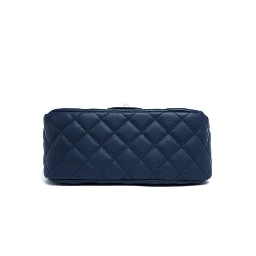 薇妮(Viney)牛皮时尚女包小香风单肩包菱格链条ck风小包潮流斜挎女士包包(深蓝色) 商品图4