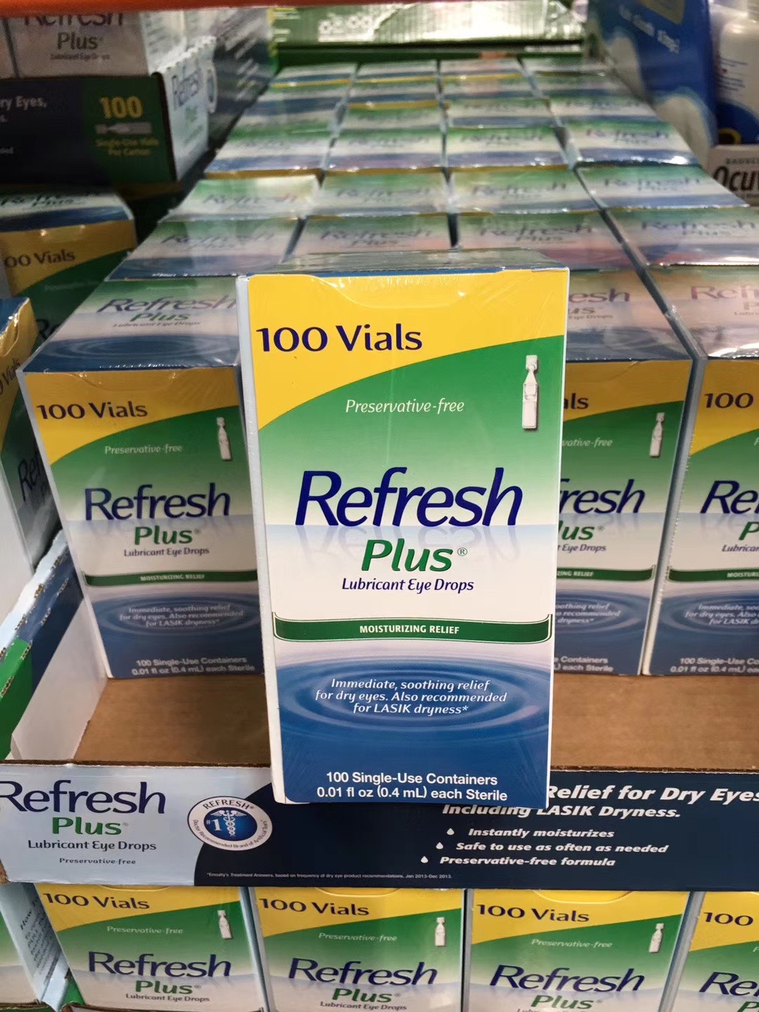 👀美国Refresh人工泪滴眼液100支独立装！方便携带！全球唯一不含防腐剂！干眼症必备！