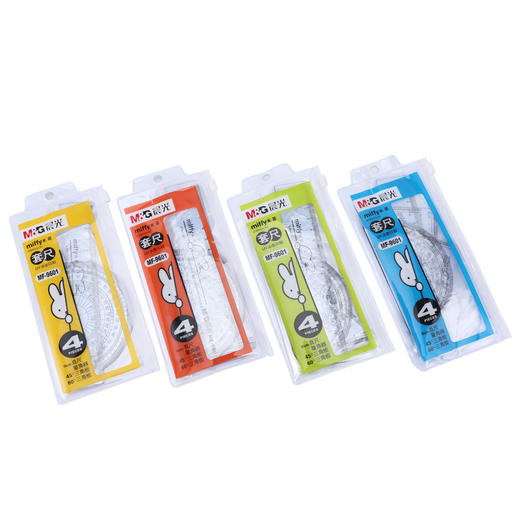 晨光(M&G)文具学生考试绘图套尺 米菲系列 (直尺+三角尺*2+量角器)组合装 4件套MF9601 商品图2