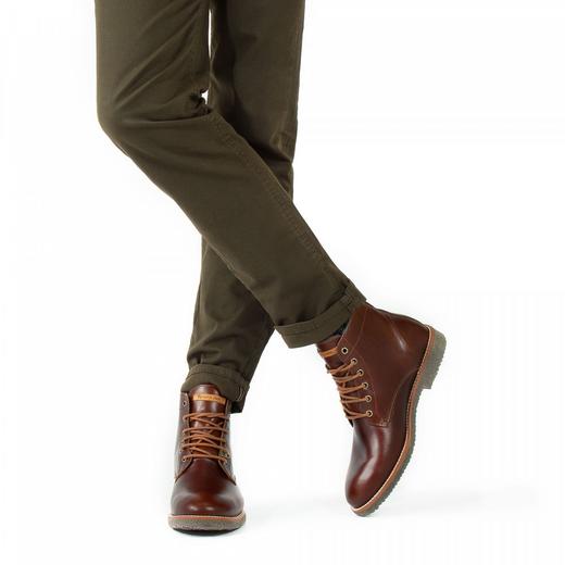 断码特价40码——西班牙原产羊毛款皮毛一体男士皮靴酒红色GLC4(高品质纯天然羊毛内衬) 商品图7