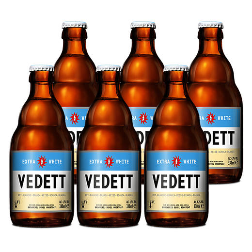 白熊（Vedett Extra White）比利时 原瓶进口 精酿啤酒 白熊啤酒 330ml*6瓶 商品图0