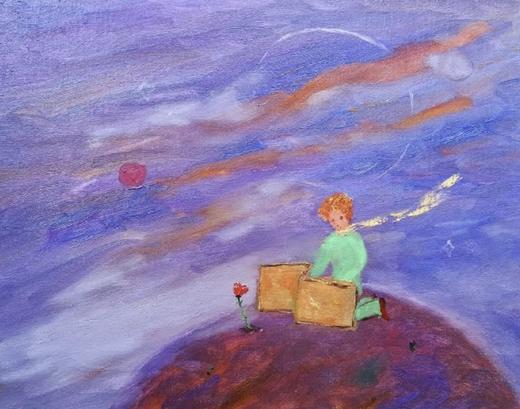 小王子为玫瑰花挡风-涂文开 商品图0