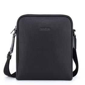 新秀丽（Samsonite）COINAGE 男士竖式单肩包简约时尚斜跨公文包TK3*09003 黑色