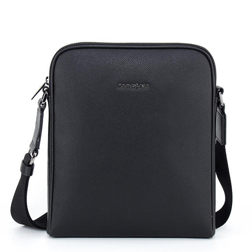 新秀丽（Samsonite）COINAGE 男士竖式单肩包简约时尚斜跨公文包TK3*09003 黑色 商品图0