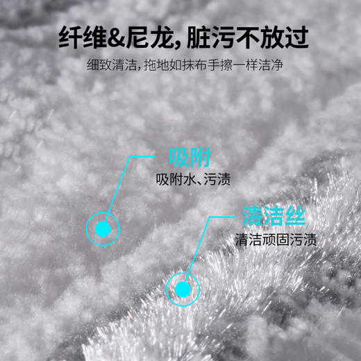 美丽雅 洗刷刷升级版大号 吸水平板拖把拖布免手洗木地板瓷砖家用拖把桶 洗脱一体懒人拖把 配替换布1张 商品图6