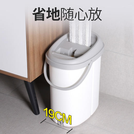 美丽雅 洗刷刷升级版大号 吸水平板拖把拖布免手洗木地板瓷砖家用拖把桶 洗脱一体懒人拖把 配替换布1张 商品图7