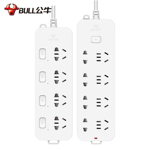 公牛（BULL)新国标插座/插线板/插排/排插/接线板/拖线板GN-B3440+GN-B3043 8位总控+4位分控1.8米组合套装 商品图6