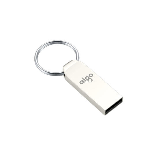 爱国者（aigo）16GB USB2.0 U盘 U268迷你款 银色 金属车载U盘 商品图1