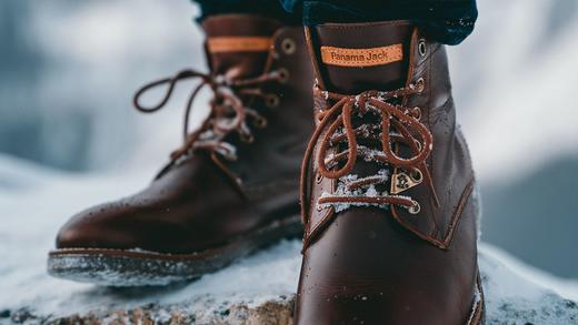 断码特价40码——西班牙原产羊毛款皮毛一体男士皮靴酒红色GLC4(高品质纯天然羊毛内衬) 商品图5