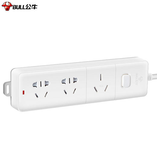 公牛（BULL）大功率16A空调插座 插座/插线板/插排/排插/接线板/拖线板  3位总控全长1.8米送10A头 GN-406D 商品图3