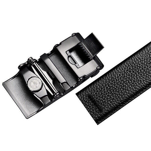 七匹狼男士皮带升级加宽版自动扣中青年头层牛皮裤腰带7A513131000黑色（120-125CM） 商品图3