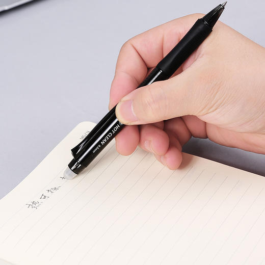 晨光(M&G)文具0.5mm黑色中性笔 子弹头按动签字笔 热可擦水笔 10支/盒AKPH3204 商品图1