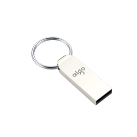 爱国者（aigo）16GB USB2.0 U盘 U268迷你款 银色 金属车载U盘