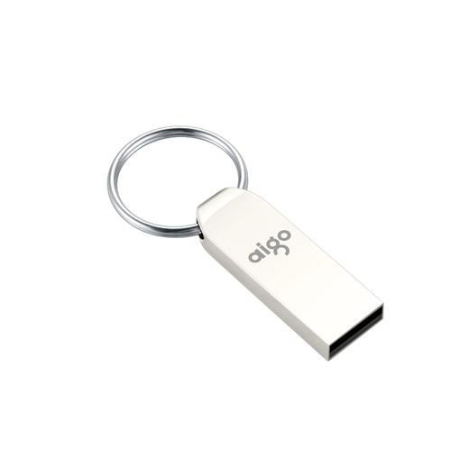 爱国者（aigo）16GB USB2.0 U盘 U268迷你款 银色 金属车载U盘 商品图0
