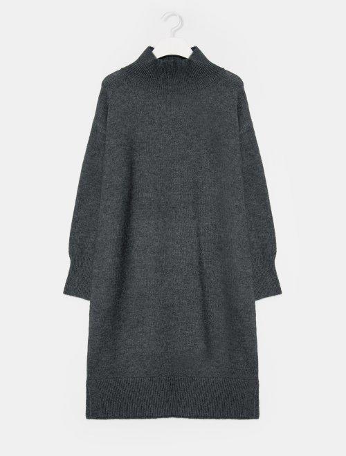 灰纯色半领针织长款一件JPY带授权招加盟代理 商品图2