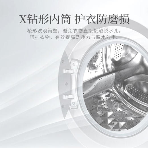 松下（Panasonic）全自动10公斤变频滚筒洗衣机 95°除菌 超薄机身XQG100-NAHEA 商品图4