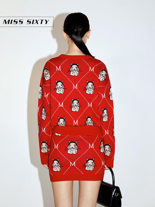 Miss Sixty2020冬季新款松鼠毛衣半身裙毛织套装女604RJ7140000 商品图2