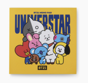 韩国 可爱Line Friends  BT21 HEART便签本JPY带授权招加盟代理