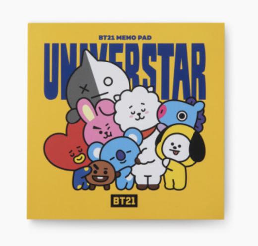 韩国 可爱Line Friends  BT21 HEART便签本JPY带授权招加盟代理 商品图0