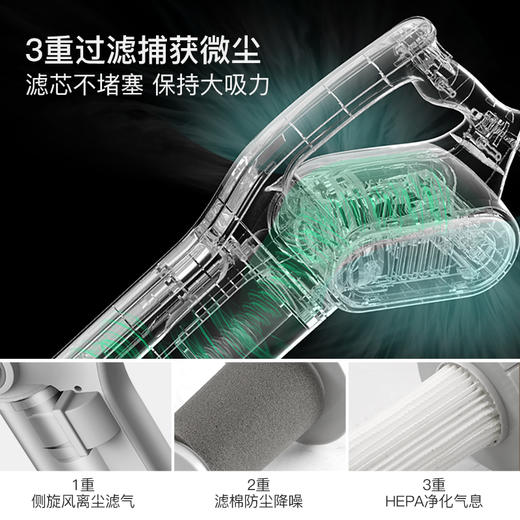 德尔玛（Deerma）DX700小型家用立式吸尘器手持吸尘机宠物家庭适用 商品图4