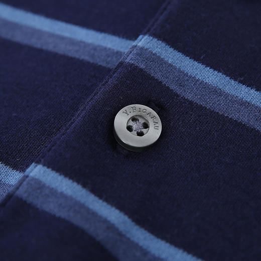 下架-YvesFigarau伊夫·费嘉罗秋冬新款男士条纹舒适商务职场休闲长袖T恤900910 商品图4