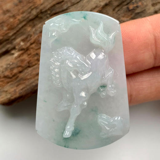 派瑞翡翠 翡翠挂件 糯种 淡清色 商品图2