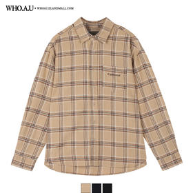 who.a.u 日常长袖格纹衬衫/WHYCA3821UJPY带授权招加盟代理