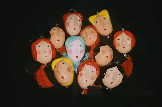 捏泥巴巴『人头耳环』/个 商品图0