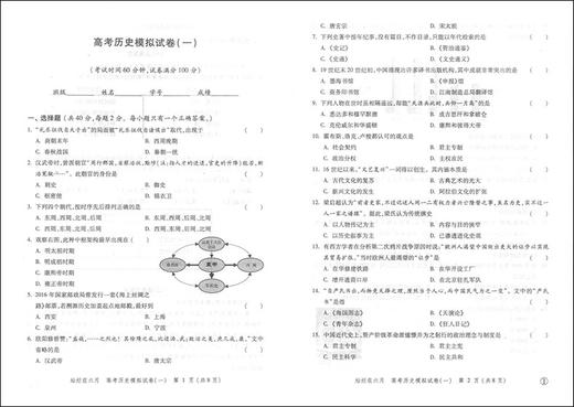 2020新版 灿烂在六月 高考历史+参考答案 上海市新高考模拟强化测试精编 上海高三学生总复习试卷 中西书局 商品图4