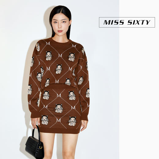 Miss Sixty2020冬季新款松鼠毛衣半身裙毛织套装女604RJ7140000 商品图3