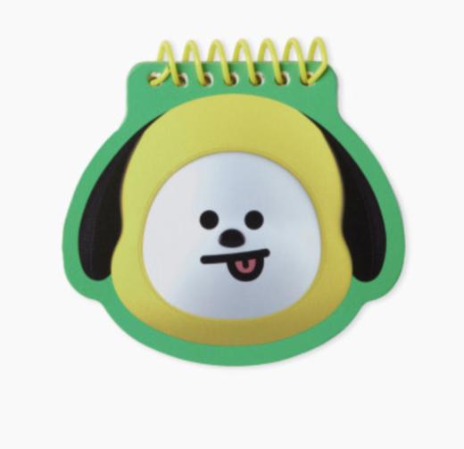 韩国 可爱Line Friends BT21 CHIMMY HEART脸部线圈笔记本JPY带授权招加盟代理 商品图0