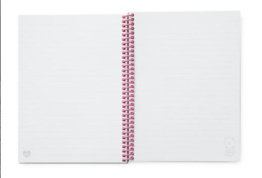 韩国 可爱Line Friends BT21 RJ HEART A5弹簧笔记本JPY带授权招加盟代理 商品图2