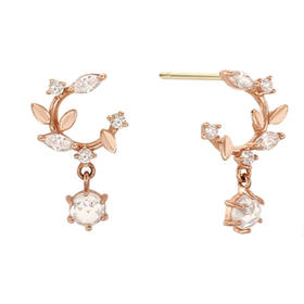 CLUE LIACEE WHITE ROSE 10K GOLD EARRINGS CLE18B73T 耳饰JPY带授权招加盟代理