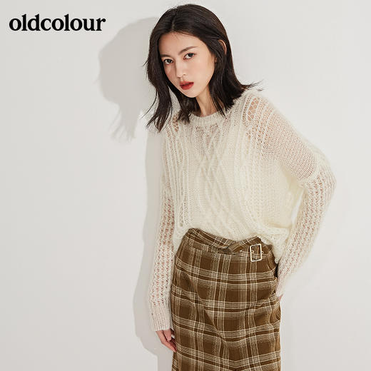 oldcolour2021春季新品毛织套头衫女GN11052603 商品图4