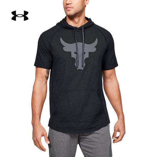 国内现货  Under Armour 安德玛 UA男子强森Rock连帽运动训练短袖T恤 商品图0