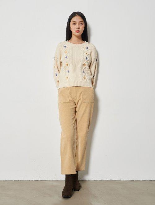 象牙花刺绣针织衫JPY带授权招加盟代理 商品图3