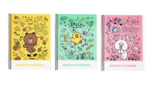 韩国 可爱Line Friends 10,000年月度计划本JPY带授权招加盟代理 商品图1