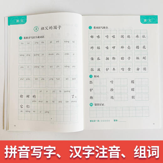 新编同步默写训练 部编版 5年级下册/五年级第二学期 语文 同济大学出版社 新编上海语文教材同步听默写训练 语文默写助手 商品图2
