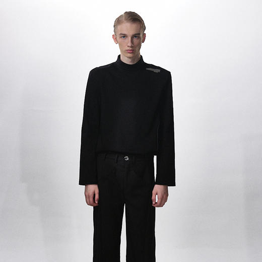 HUMANWORLD 21SS 高领黑色卫衣 商品图0