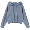 21SS 天蓝色电缆设置连帽针织衫JPY带授权招加盟代理 商品缩略图2