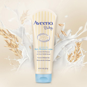 美国艾维诺Aveeno燕麦婴儿身体保湿乳液浅蓝色227g（036647）