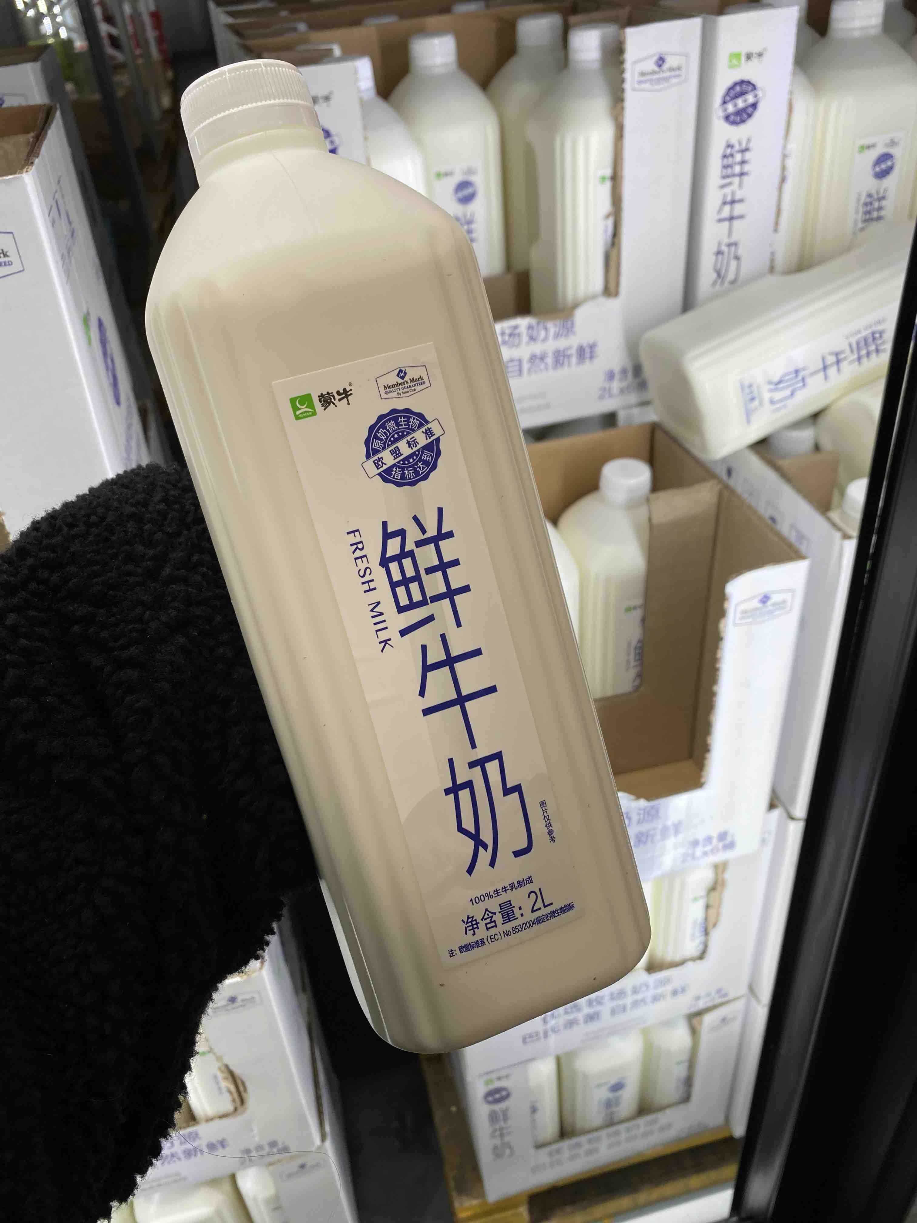 【山姆代购周日取】人气品！2L 山姆特供蒙牛现代牧场全脂鲜牛奶！，代购不接受退单。