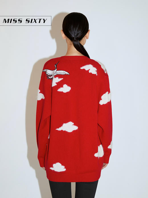 Miss Sixty×故宫宫廷文化2021春季新款毛织外套女钉珠开衫6N1RJ4600000 商品图3