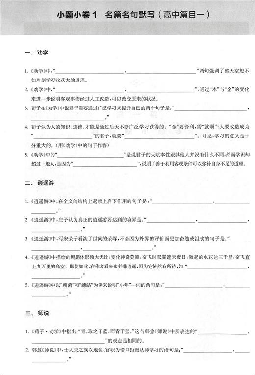 2021 新版 百题大过关 小题小卷 高考语文 高一高二高三高考适用  高中复习辅导用书 华东师范大学出版社有限公司 商品图2