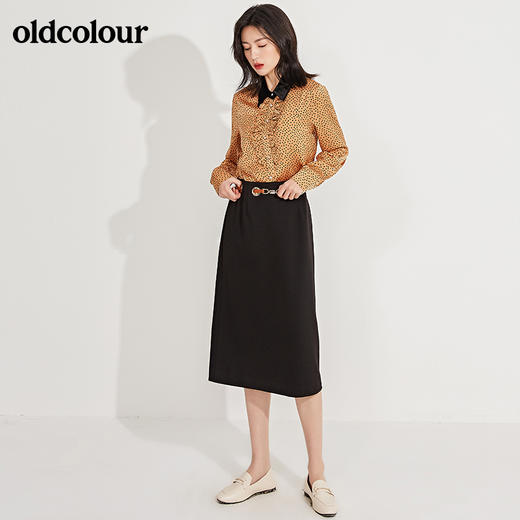oldcolour春季时尚波点气质通勤长袖衬衫女GN11013605 商品图3