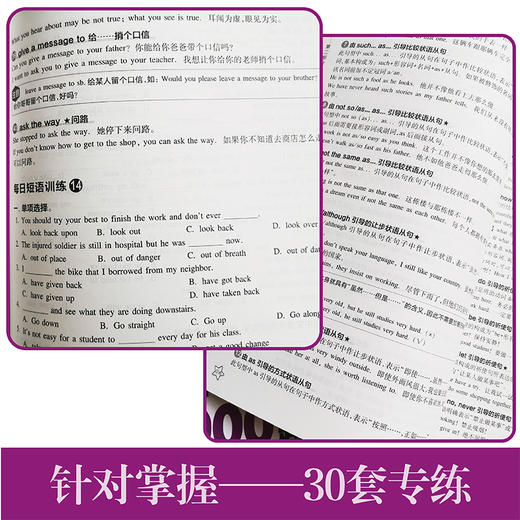 金英语初中英语短语与句型2000题全2册 附详解答案 华东理工大学出版社 初中789年级英语句型辅导 中学教辅 商品图2