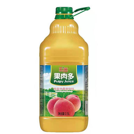 【11.9元/桶】汇源桃果肉饮料2.5L（0400048） 商品图0
