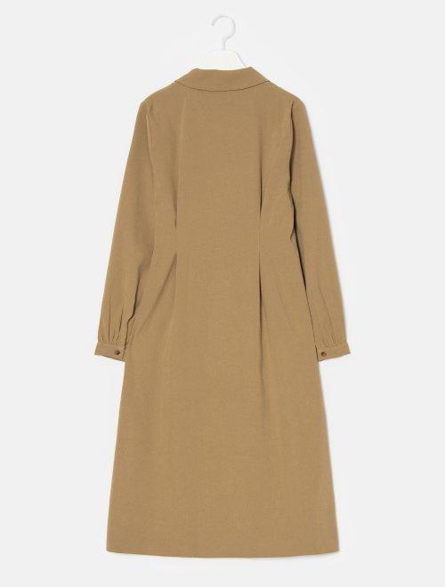 20FW 米色不平衡肩带长连衣裙JPY带授权招加盟代理 商品图1