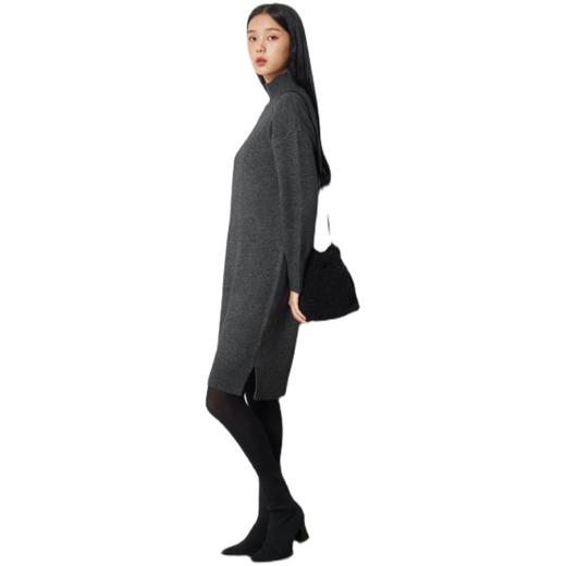 灰纯色半领针织长款一件JPY带授权招加盟代理 商品图4