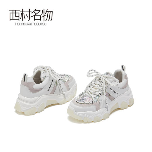西村名物2021春季新款老爹鞋女ins潮厚底运动鞋网红女鞋X21AM11541 商品图1
